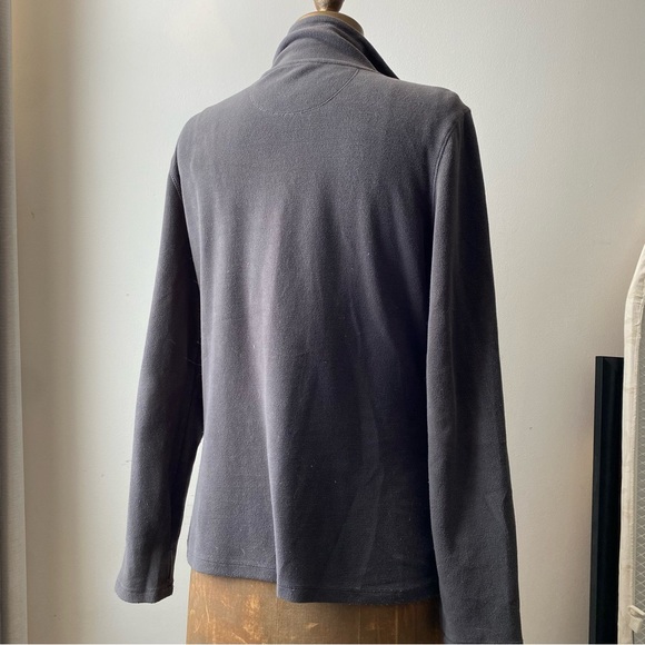 CALVIN KLEIN Ladies’ soft and shapely gray plush fleece quarter-zip pullover L - Picture 8 of 12